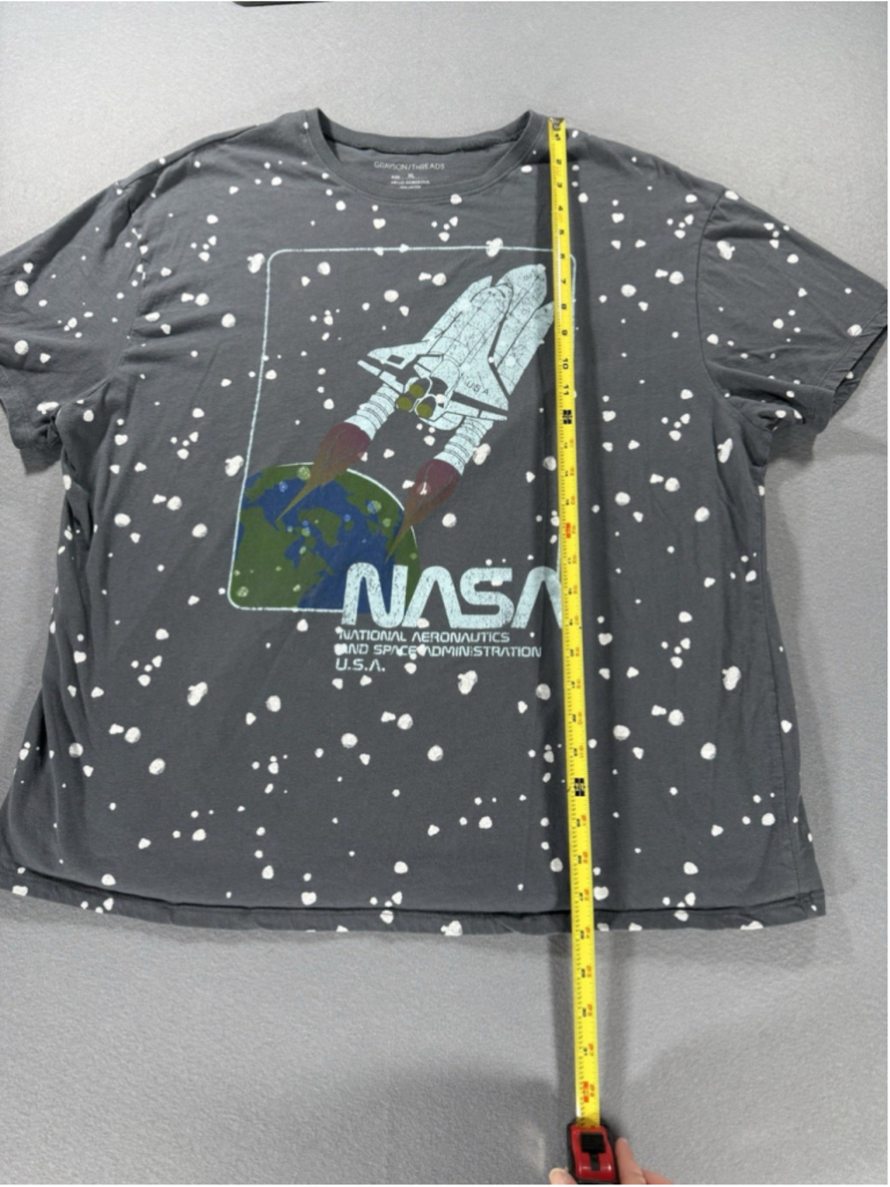 Grayson Threads T Shirt NASA Gray XL Bleach Space Shuttle - Picture 5 of 10